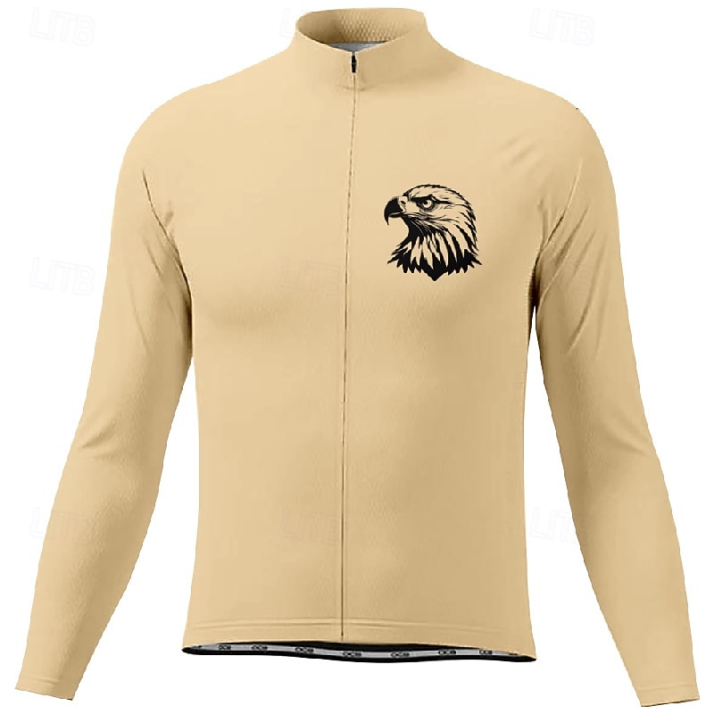 Men's Cycling Jersey Eagle Long Sleeve Bike Tee Tshirt Jersey with 3 Rear Pockets Mountain Bike MTB Quick Dry Anatomic Design Wicking Breathable Sports Dark Pink White Pink Clothing Apparel 2026 - $25.99 –P20