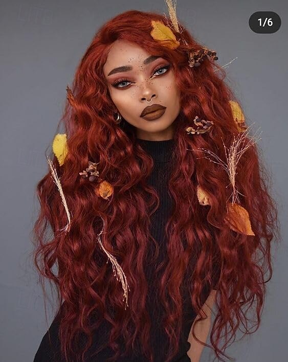 parrucche per donne parrucca con parte centrale riccia parrucca sintetica dall'aspetto naturale parrucche in fibra resistente al calore per cosplay costume di halloween uso quotidiano per feste del 2025 a $19.49 –P7