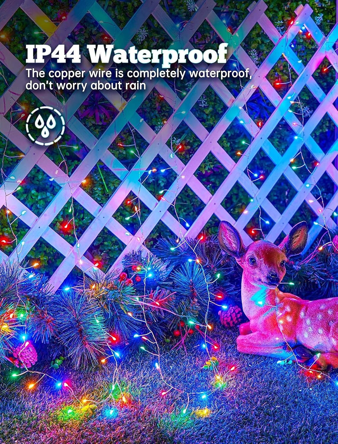 6m Solar String Lights 200 LEDs, Warmwhite, Cool White, Blue Firecracker String Lights EL 5mm Copper Wire Lights Holiday Lights 3V Solar Powered 1 Set 2025 - $20.99 –P14