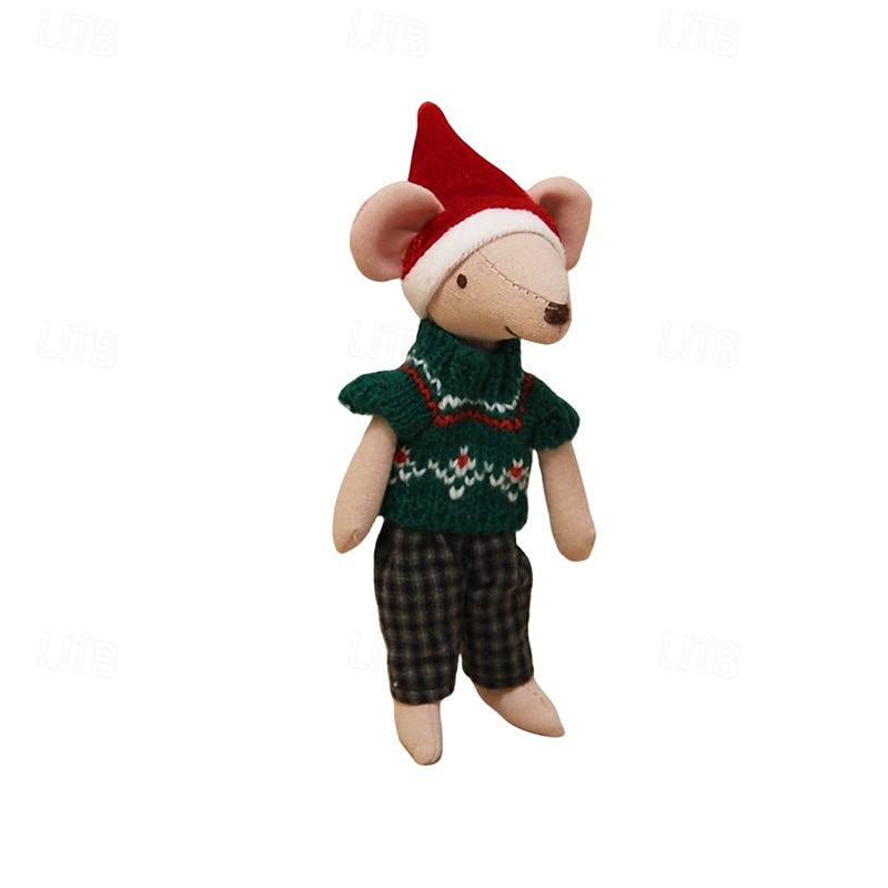 waldorf pop accessoires handgemaakte zachte baby muis meisje begeleiden lappenpoppen verjaardagscadeau gebreide pop schattige meisjes pluche pop knuffel gepersonaliseerde geweven poppenset 2025 - $31.99 –P3