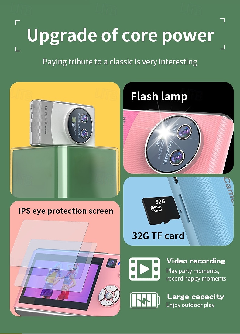Digital Camera with Zoom Dual Cameras Auto Focus Vlogging Selfie for Travel Camera Auto Focus 2025 - $87.99 –P2