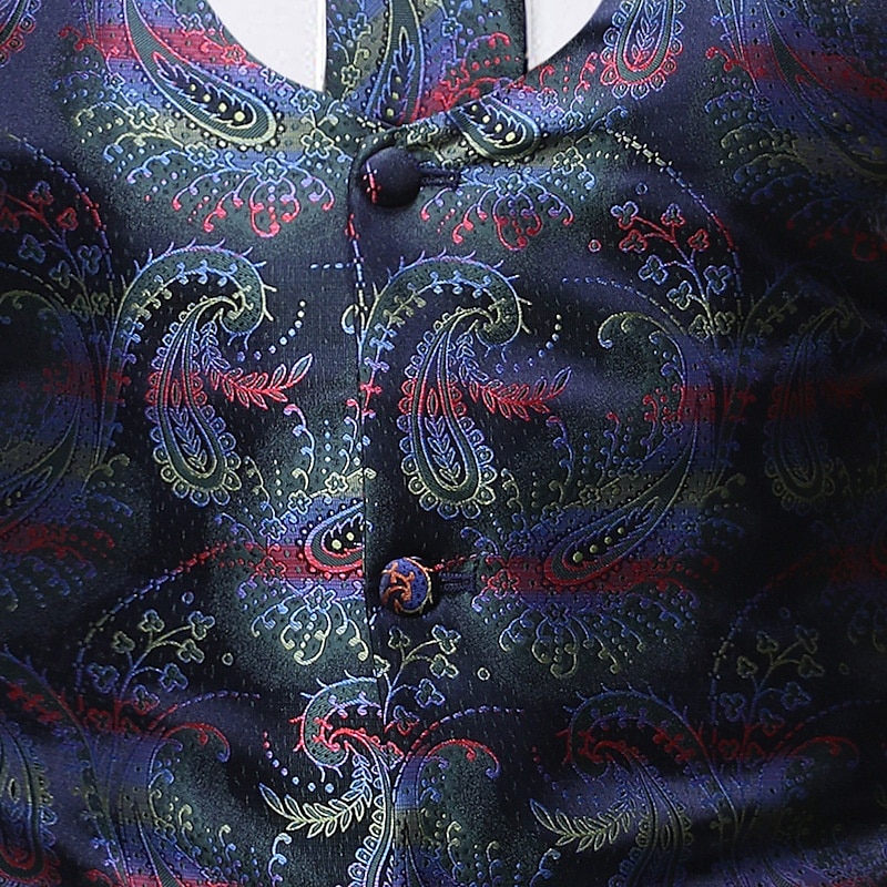 Retro Řvoucí 20s 20. léta 20. století Kamizelka Vesta Velký Gatsby Gentleman Kašmírový vzor Retro Maškarní kostým Pánské Vánoce předvečer Všech svatých Karneval Výkon loučení se svobodou nevěsty 2025 - $35.99 –P12