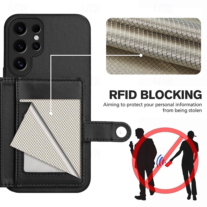 Phone Case For Samsung Galaxy S24 S24 Ultra Plus S24 FE S23 S23 Ultra S23 Plus S22 S22 Plus Ultra S21 FE A55 5G Back Cover with Stand Holder Card Slot Shockproof Retro TPU PU Leather 2025 - $16.99 –P5