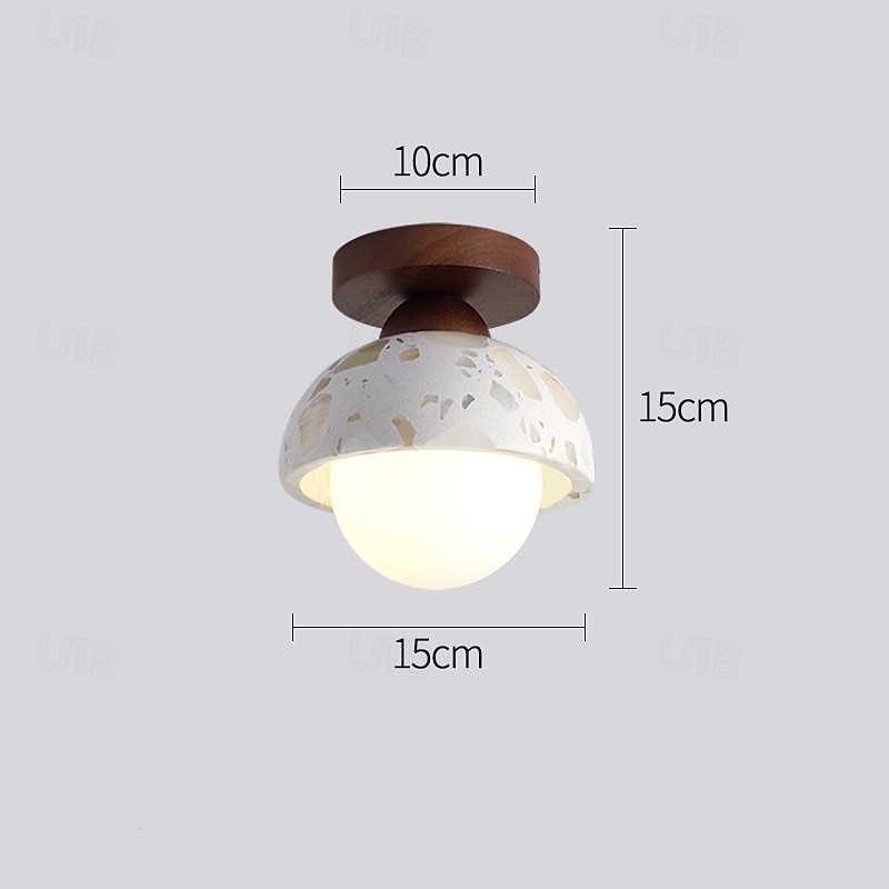 Stropní svítidlo do uličky ve stylu wabi-sabi bílé mramorové stropní svítidlo stropní lustr polozapuštěné stropní svítidlo 85-265v 2025 - $57.99 –P1