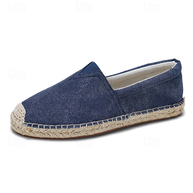 Men's Red Canvas Espadrille Slip-On Shoes with Jute Rope Sole – Comfortable Summer Footwear 2025 - $42.99 –P3