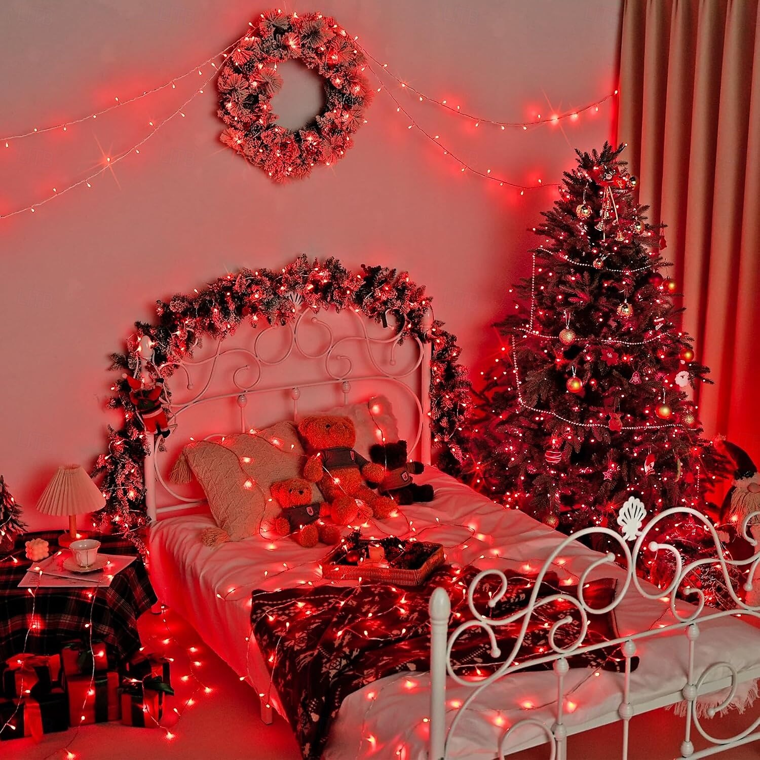 50m/100m Red & Pink LED String Lights, 400/800 LEDs EL 5mm Fairy Lights for Valentine's Day Holiday Party Décor 1 Set 2025 - $63.99 –P4