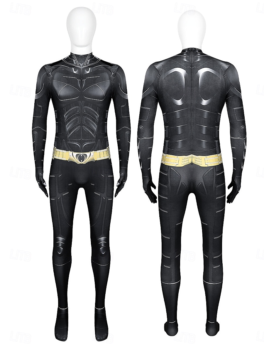 Superhero Bat Man Mask Bodysuits Onesie Costume Movie TV Theme Costumes Movie Cosplay for Men's Adults' Halloween Carnival Mardi Gras Performance Event / Party Bachelorette Party 2025 - $32.99 –P5