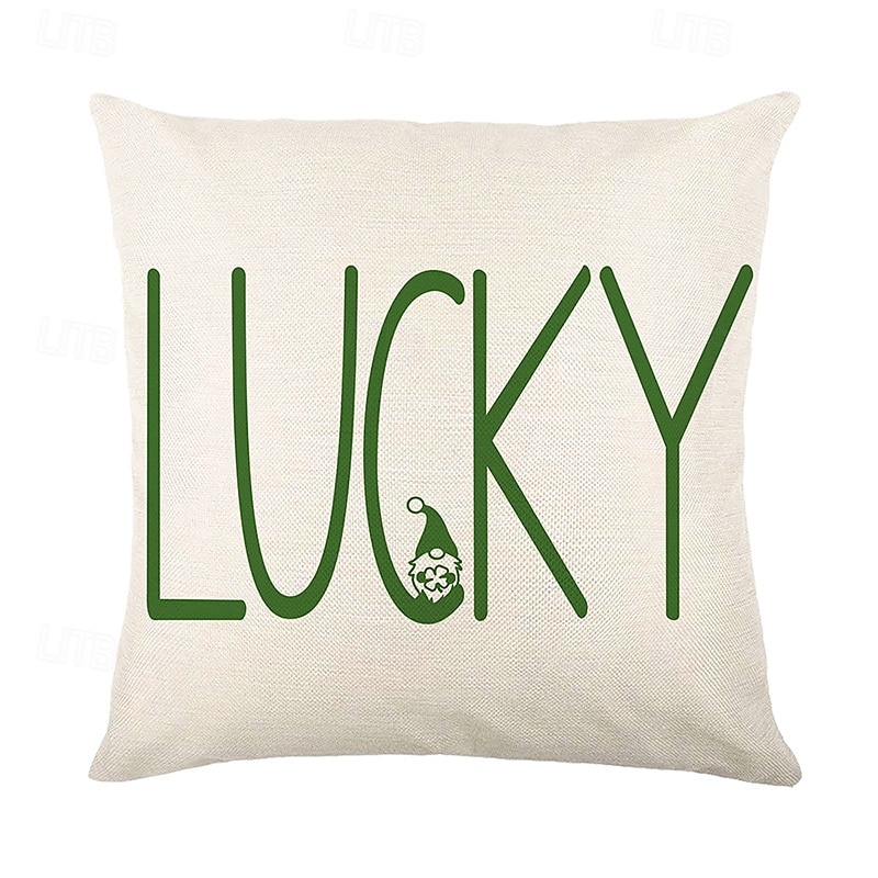 dekorativa slängkuddar fodral saint patrick's day 1 st shamrock mjukt fyrkantigt kuddfodral örngott för sovrum vardagsrum soffa soffstol 2025 - $12.99 –P23