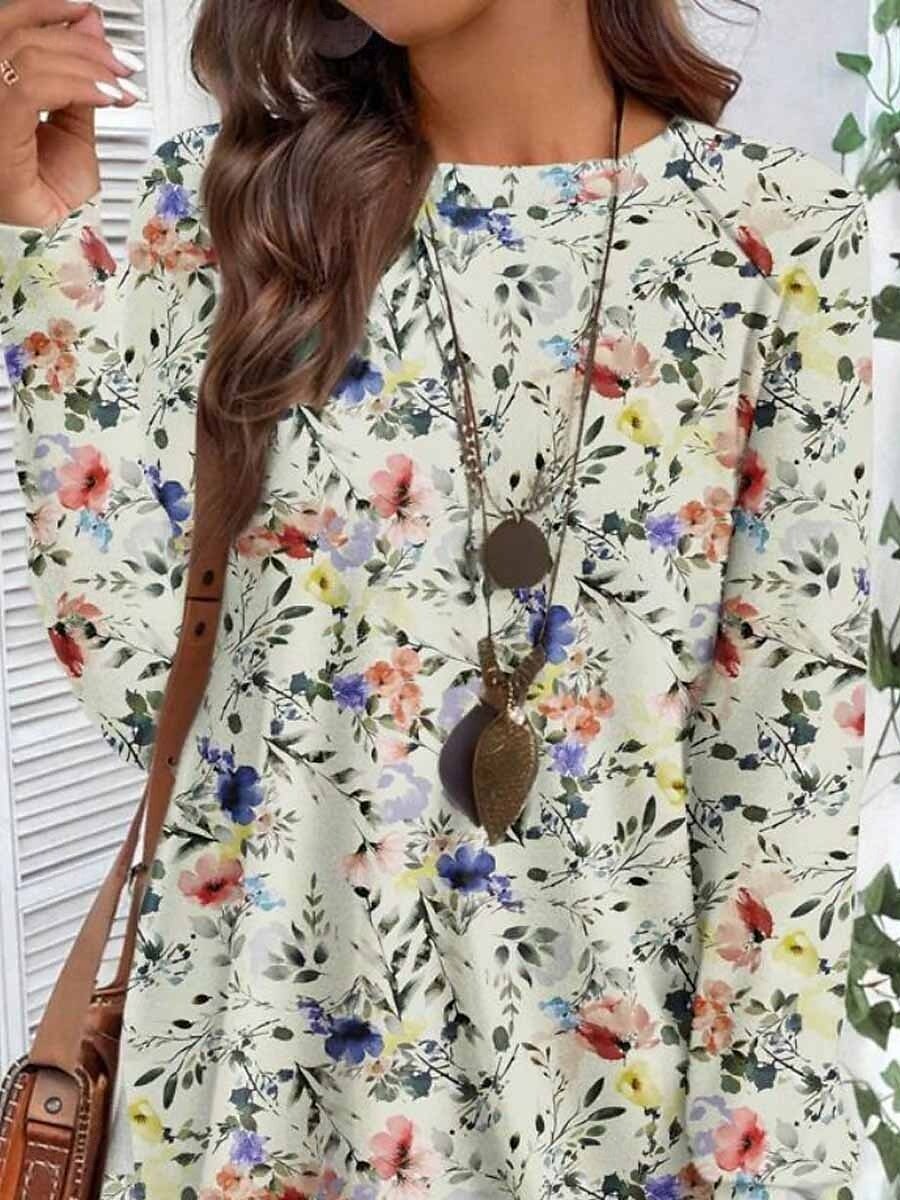 Pentru femei Tricou Floral Casual Manșon Lung Stil Nautic Topuri lungi Zilnic Imprimeu Trifoi Toamnă Iarnă 2025 - $24.99 –P3