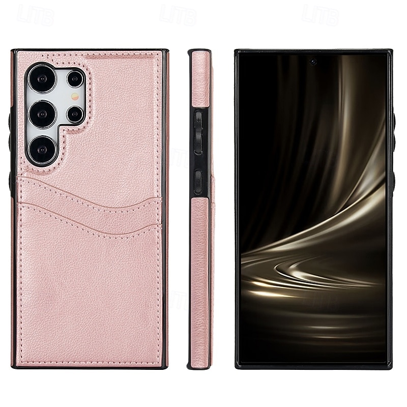 Puhelinlokero Samsung Galaxy S24 Ultra S24 Plus S24 S24 FE S23 S23 Ultra S23 Plus S22 S22 Plus Ultra A55 5G takakansi korttipaikka iskuja kestävä retro TPU PU nahka 2025 - $16.99 –P5