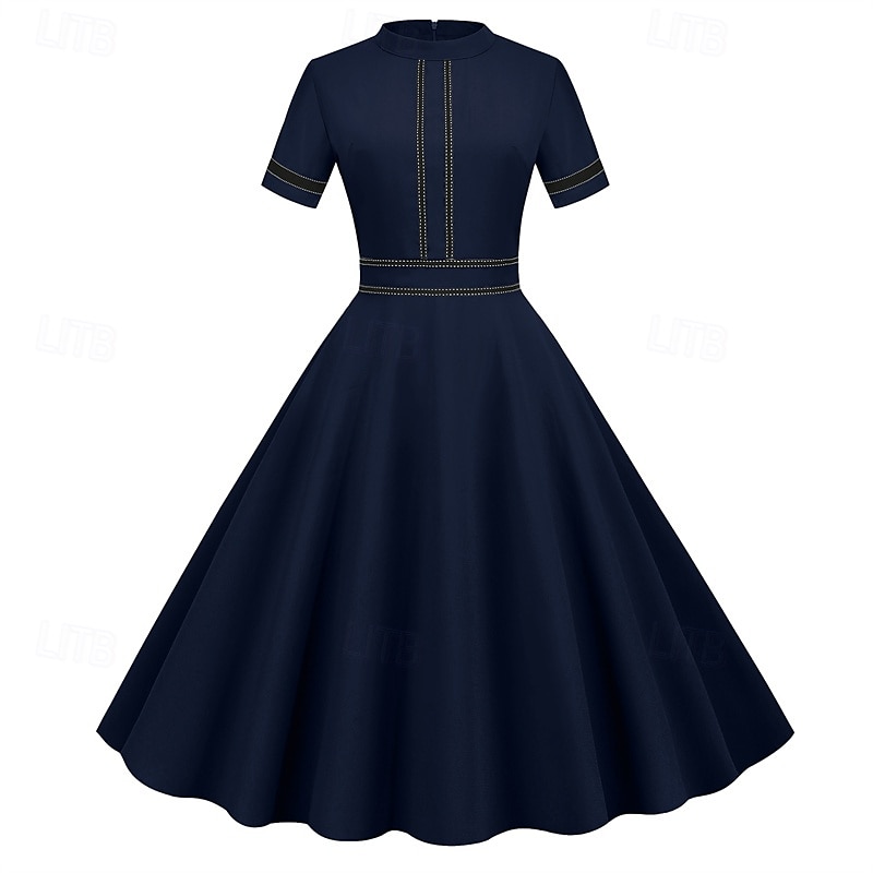 Elegant Klassisk Femtiotal Klänningar A-linje Dam alla hjärtans dag Fest Datum Tebjudning Vuxna Klänning Vår & sommar 2025 - $24.99 –P1