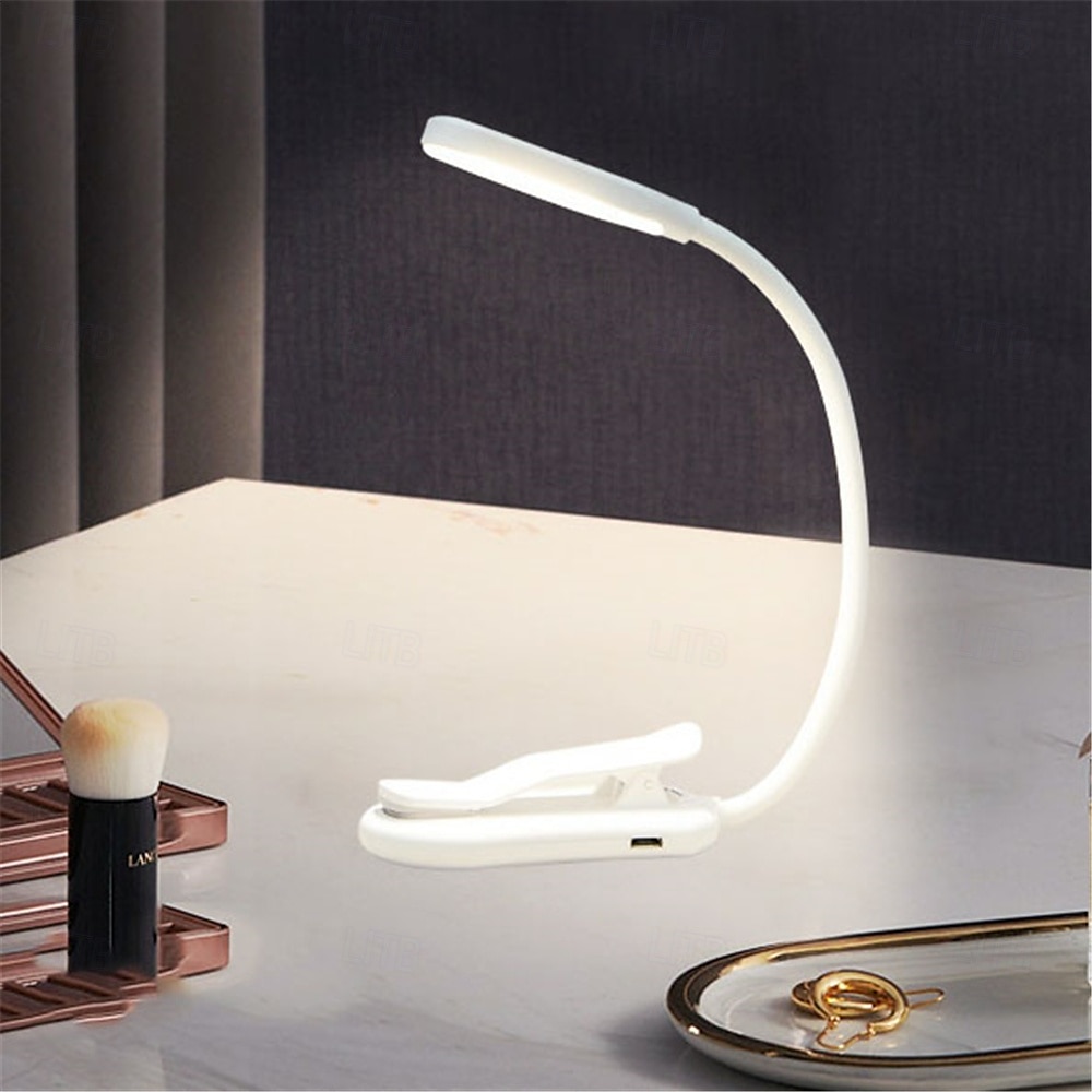 מנורת ספר מיני נטענת usb - מנורת קריאה עם קליפס 7 LED, מנורת לילה אכפתית ללימוד  & קריאה ליד המיטה 2025 - $26.99 –P4