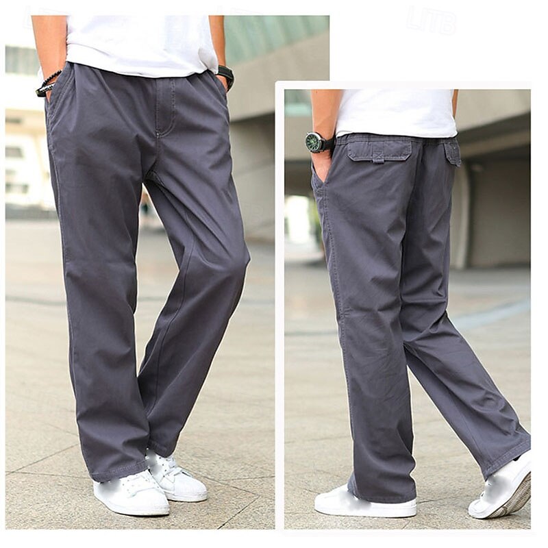 Men's Cargo Pants Trousers Pocket Drawstring Elastic Waist Plain Wearable Outdoor Daily Camping & Hiking Fashion Classic Black Yellow 2025 - $28.99 –P10