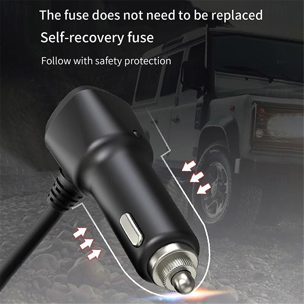 3 Way Car Cigarette Lighter Socket Splitter DC 12V/24V Power Charger Adapter with 3 USB Ports  1 Type-C Port  1 PD Fast Charge Port 2025 - $35.99 –P5