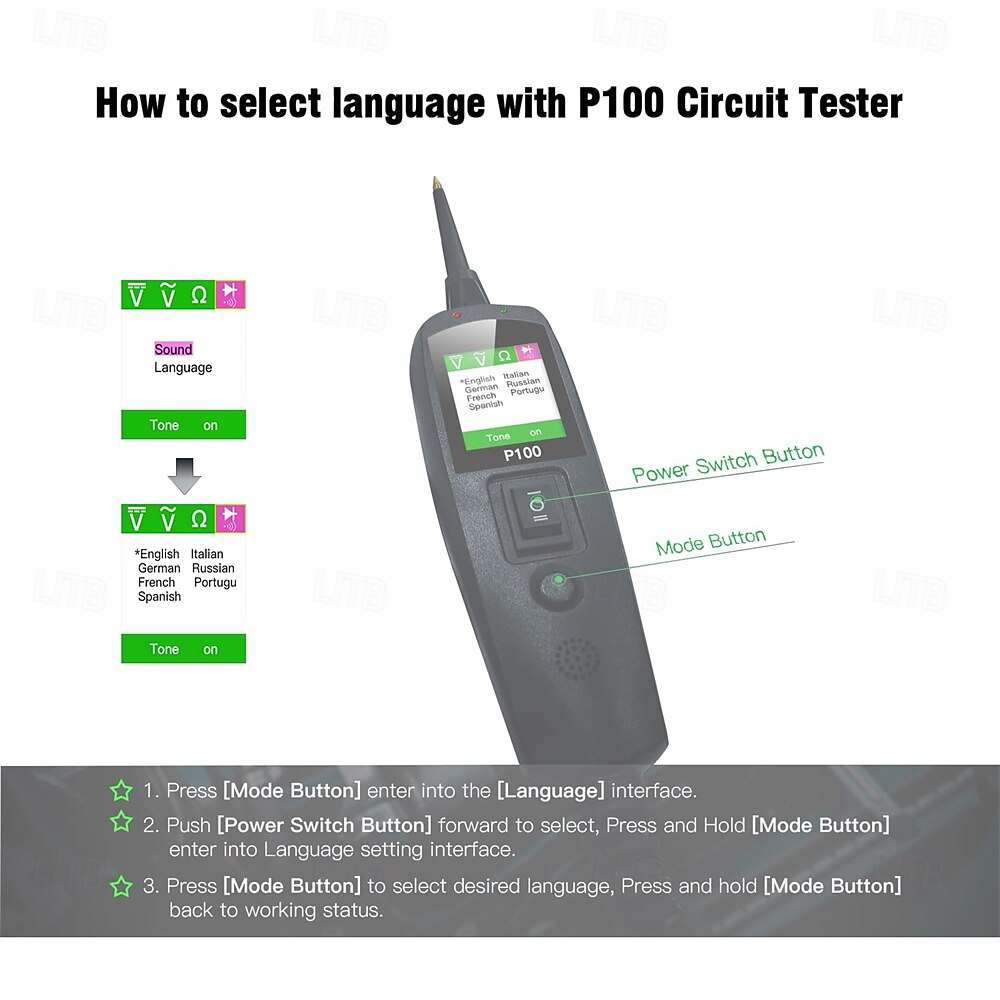 auto circuit tester 12v 24v stroomcircuit probe tester auto elektrische test tool kit ac dc digitale spanningstester auto diagnose kit 10m 2025 - $117.99 –P8