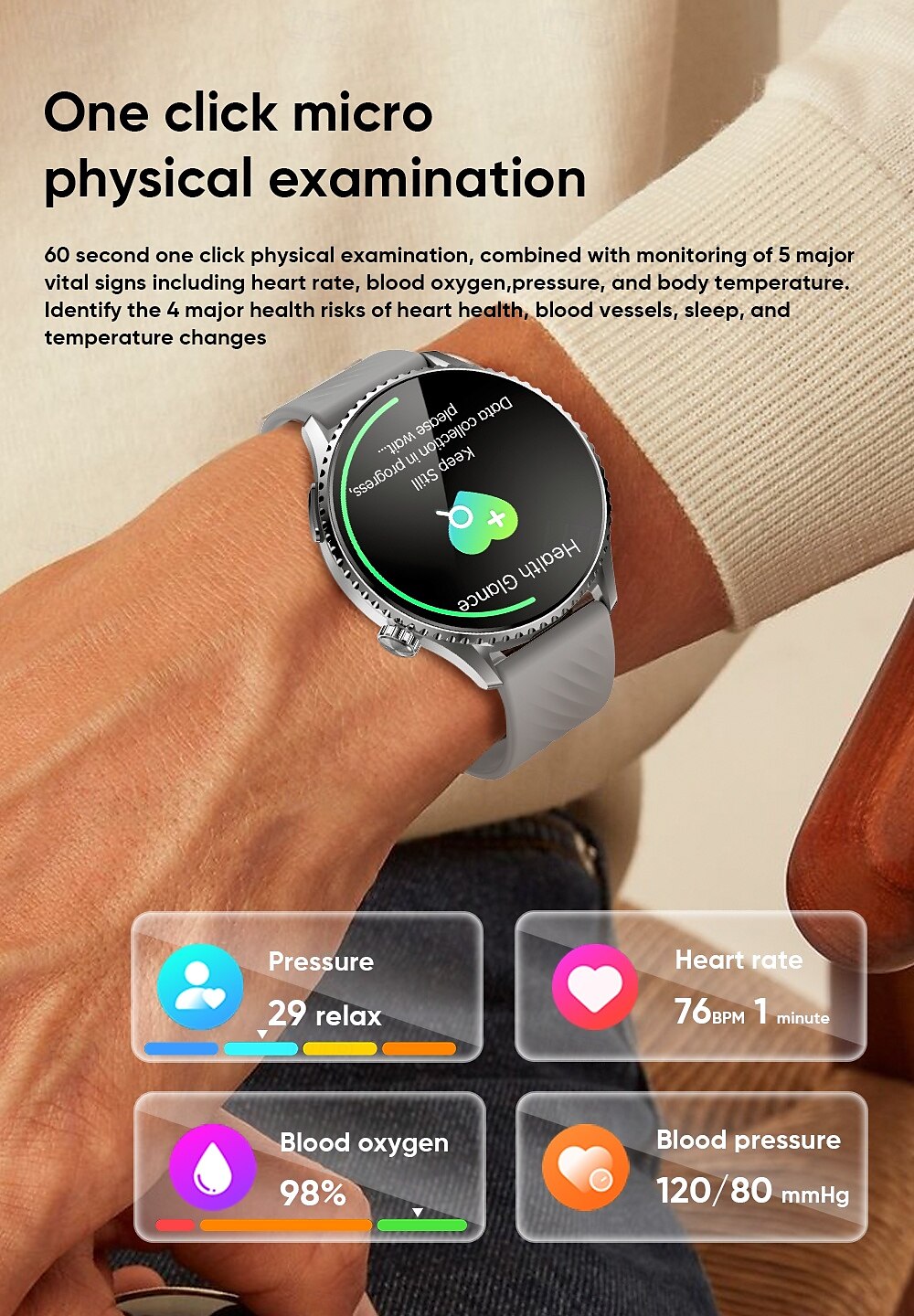iMosi MT800 Smart Watch 1.56 inch Smartwatch Fitness Running Watch Bluetooth ECG+PPG Temperature Monitoring Pedometer Compatible with Android iOS Women Men Hands-Free Calls Waterproof Media Control 2025 - $78.99 –P6