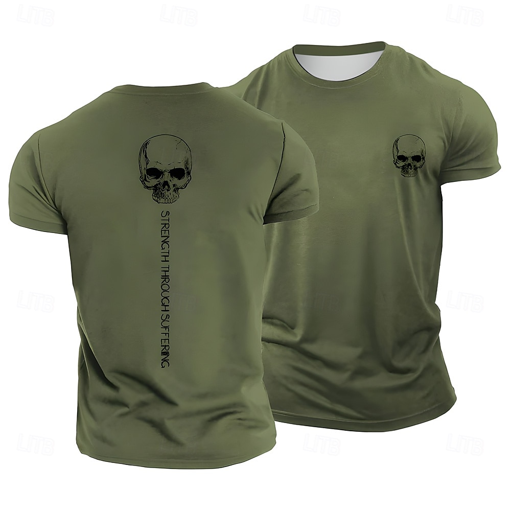 Herre Hodeskaller Morsom T skjorte Kortermet T skjorte 3D-utskrift Crew-hals Skjorte Mote Daglig Gate Daglig Svart Blå Grønn Sommer Vår Klær S M L XL XXL XXXL 2025 - $17.99 –P2