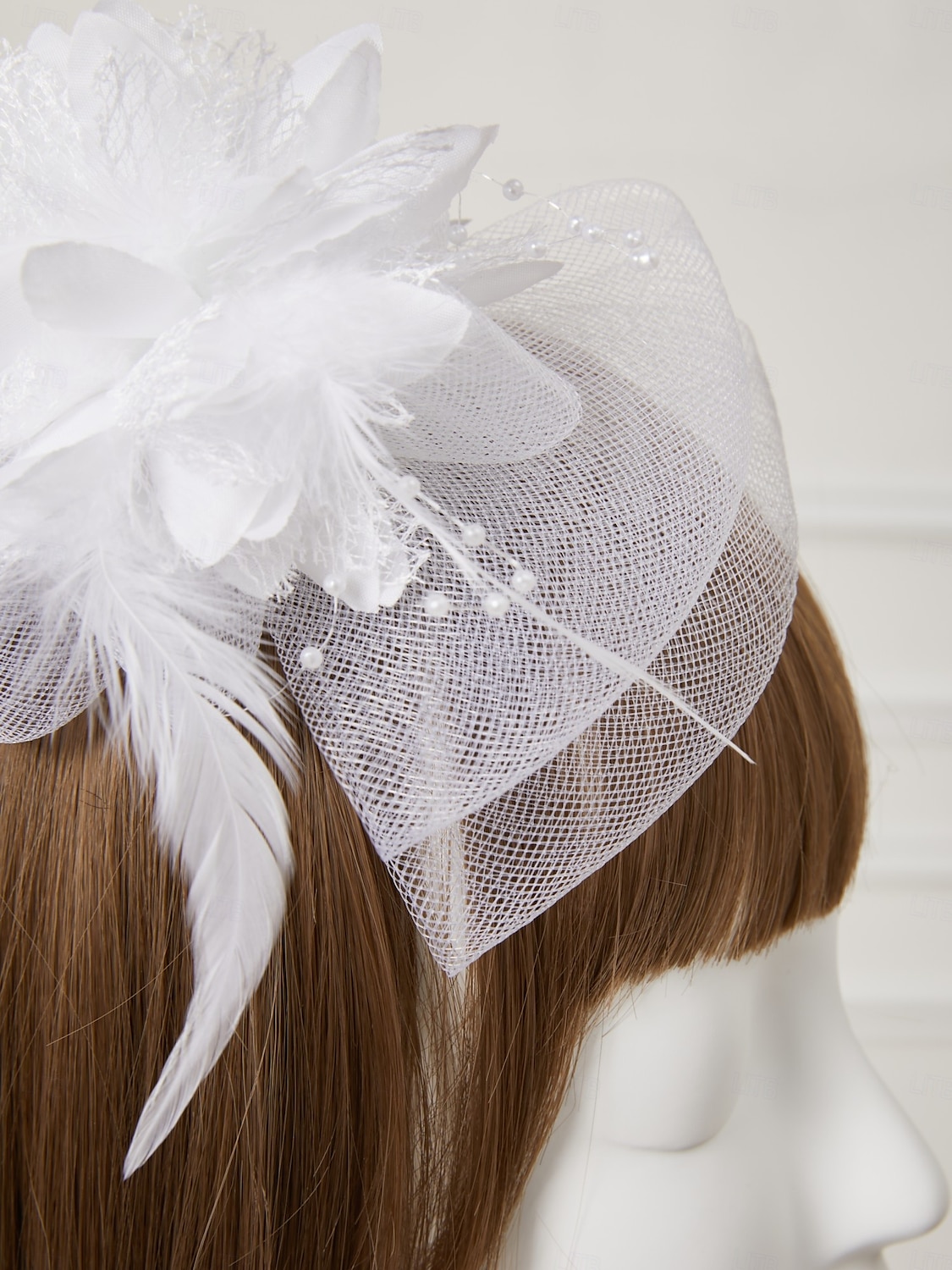 Fascinator Hüte Kopfbedeckung Netz Teeparty Pferderennen Ladies Day Melbourne Cup Handgemacht mit floralem Kopfschmuck Kopfbedeckung Kleid zum Beeindrucken Renntag Kleid 2025 - $15.99 –P9
