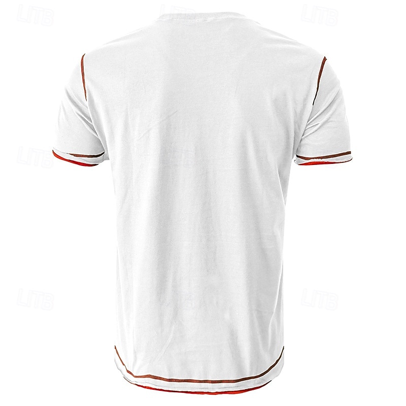 Men's Tee Top Short Sleeve Crew Neck Summer Spring Color Block Fashion Designer Sporty Outdoor Casual Activewear Light Blue Black White Top Tee for Men 2026 - $18.99 –P3
