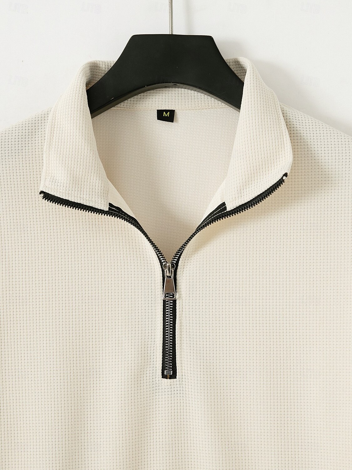 Hombre Sudadera Sudadera con estampado de gofres Sudadera con un cuarto de cremallera Negro Blanco Azul Piscina Caqui Gris Media cremallera Plano Deporte Diario Festivos Poliéster Ropa de calle Casual 2025 - $22.99 –P1