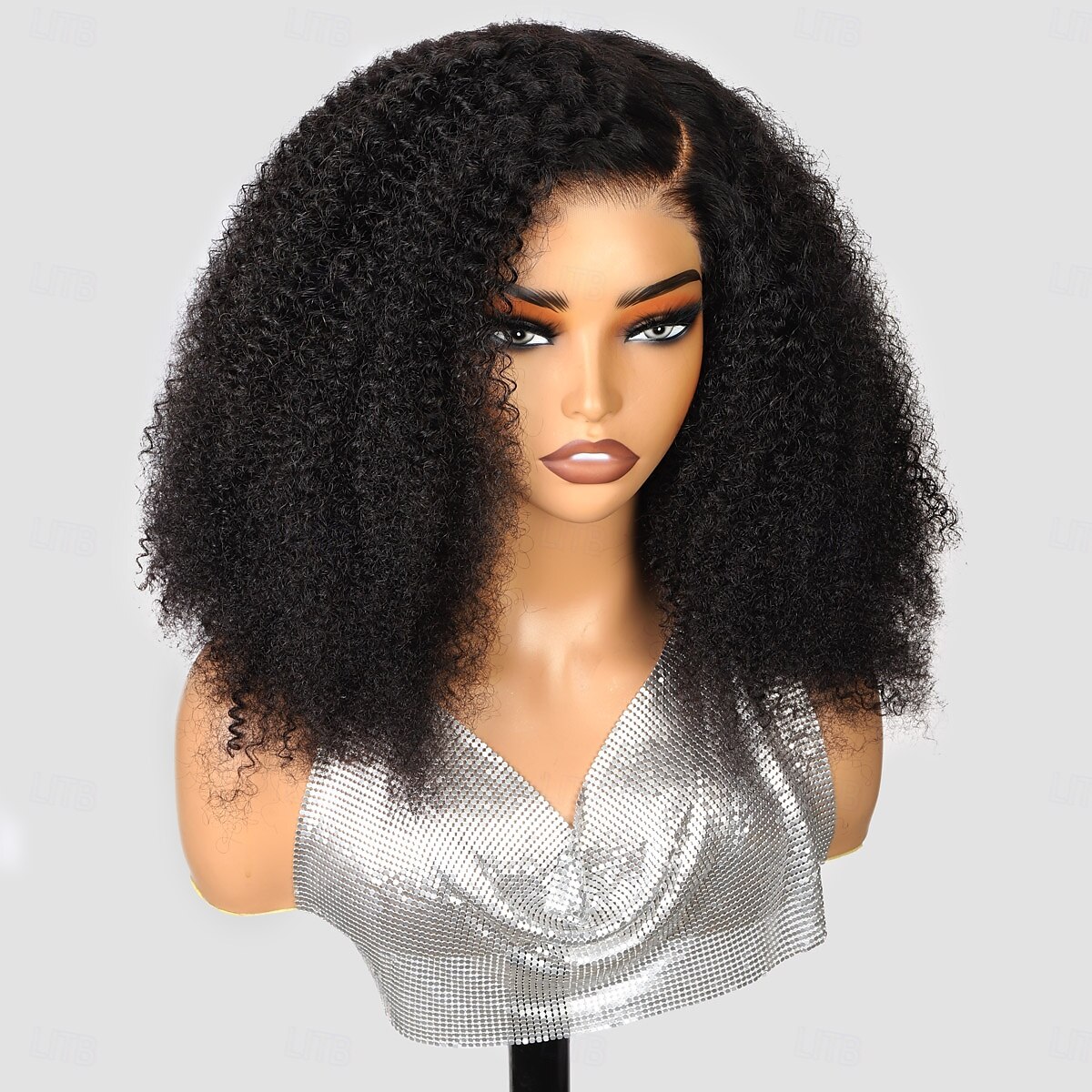 5*5 Human Hair Lace Wig Natural Color Kinky Curly Lace Wig 200% Density 2025 - $240.99 –P1