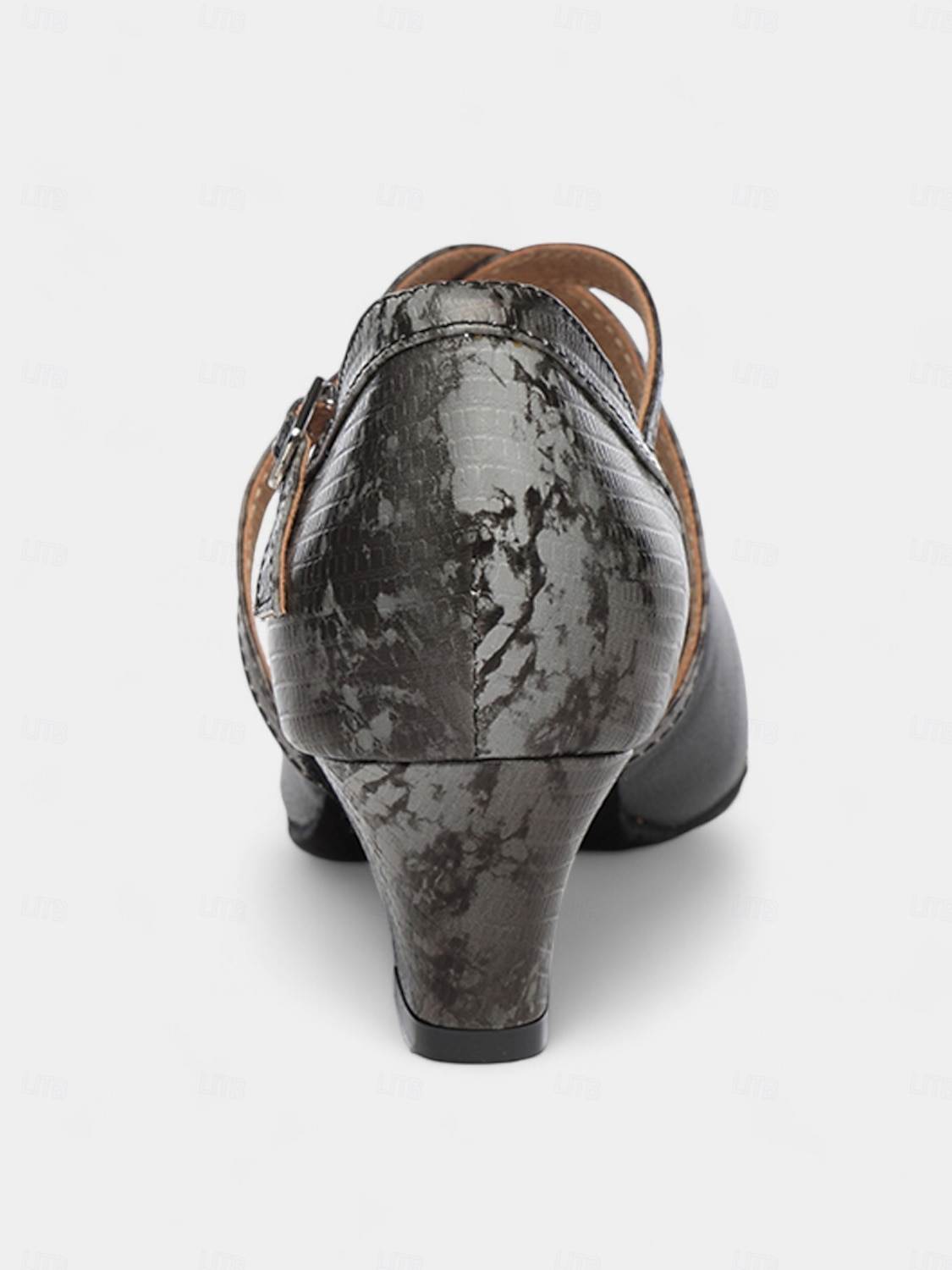 chaussures de danse latine classiques en cuir noir pour femmes avec semelle en daim souple et brides croisées | parfaites pour l'entraînement et les performances de 2025 ? $46.99 –P6