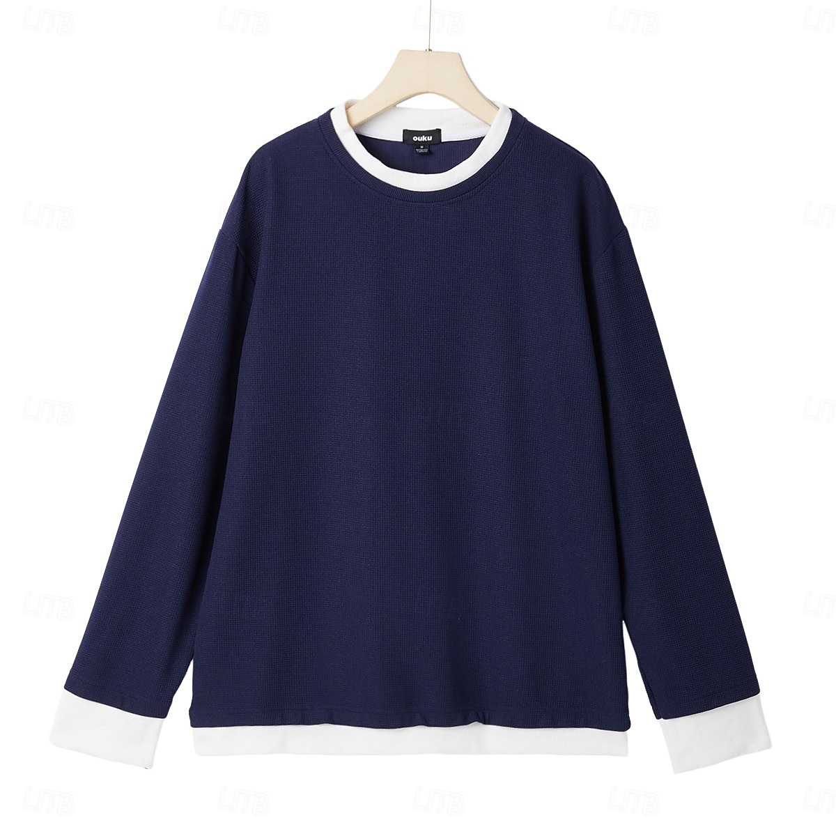 Per uomo Maglietta Waffle Felpa Pullover Maglietta Camicia a Maniche Lunghe Manica Lunga Girocollo Autunno Primavera & Autunno Semplice Moda Designer Essenziale Moda Finto due pezzi Vacanza del 2025 a $25.99 –P8