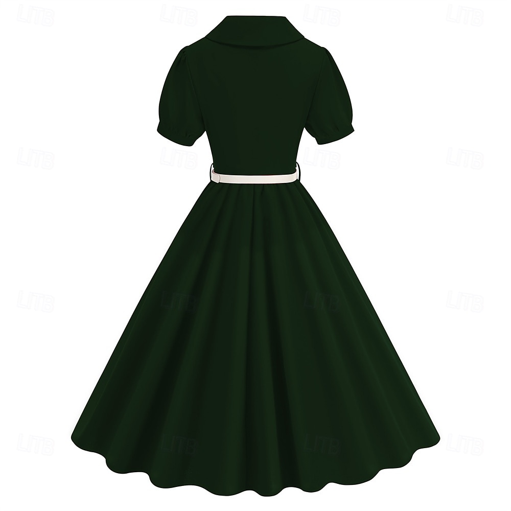Retro Vintage 1950s Cocktail Dress Dress Flare Dress Solid Color Fancy Dress Women's Masquerade Event / Party Bachelorette Party Festival Adults' Dress Homecoming Dresses 2025 - $34.99 –P6