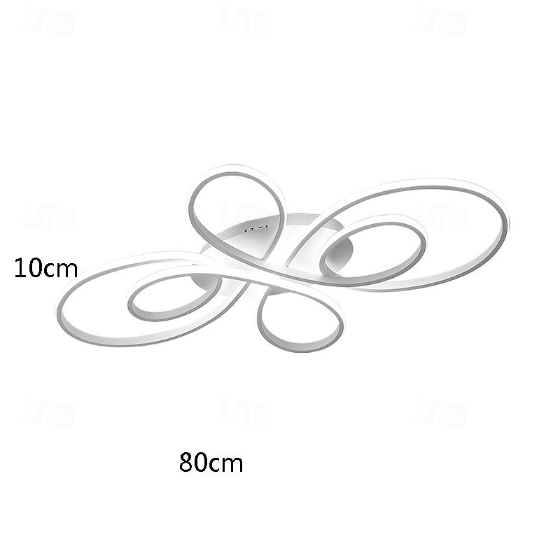 plafonnier encastré à LED moderne à anneaux multiples, design îlot, plafonniers en métal peint, 110-240 V, 80 cm de 2025 ? $223.19 –P4
