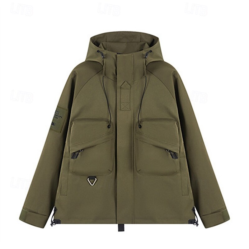 Men's Women's Softshell Jacket Hiking Jacket Outdoor Windproof Water Resistant Lightweight Jacket Windbreaker Jacket Traveling Black Army Green Camouflage Green Beige 2025 - $56.99 –P12