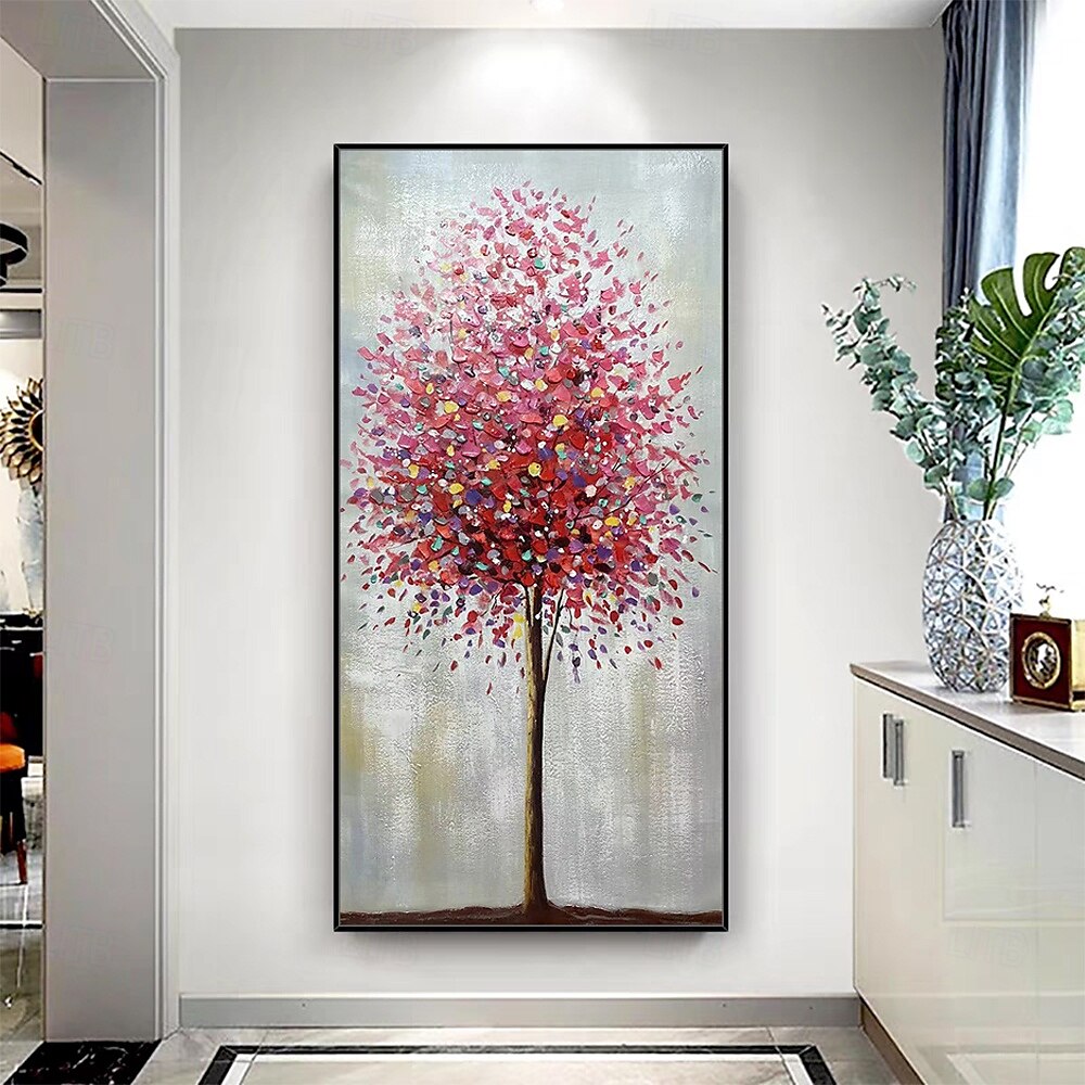 Mintura Handmade Abstract Tree Oil Paintings On Canvas Wall Art Decoration Modern Texture Flowers Picture For Home Decor Rolled Frameless Unstretched Painting 2025 - $83.99 –P3