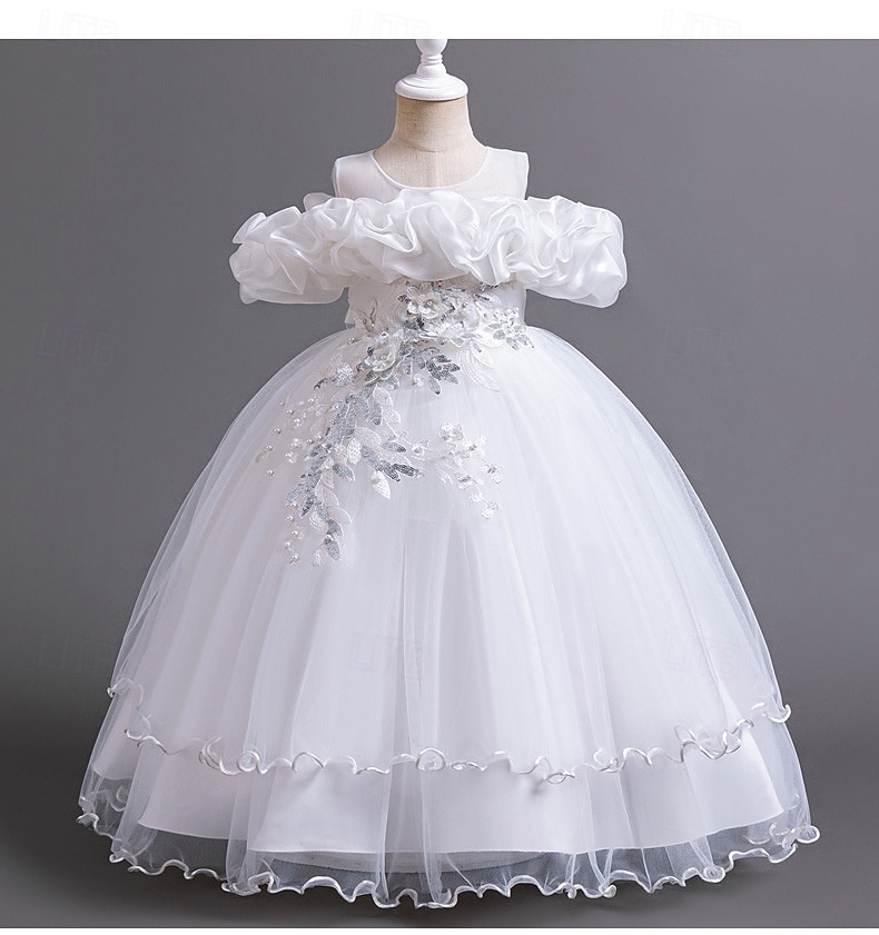 Princess Floor Length Flower Girl Dress Pageant & Performance Cute Prom Dress Chiffon with Bow(s) Tiered Plisse Fit 3-16 Years 2025 - $78.99 –P2