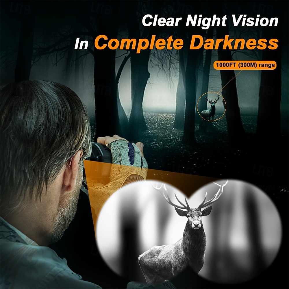 Digital HD Infrared Night Vision Binoculars 4x Digital Zoom Full HD Dual Lens Compatible with Fast MICH Helmet Portable with Head Mount & Carry Case Hunting Night Vision Equipment 2025 - $407.99 –P9