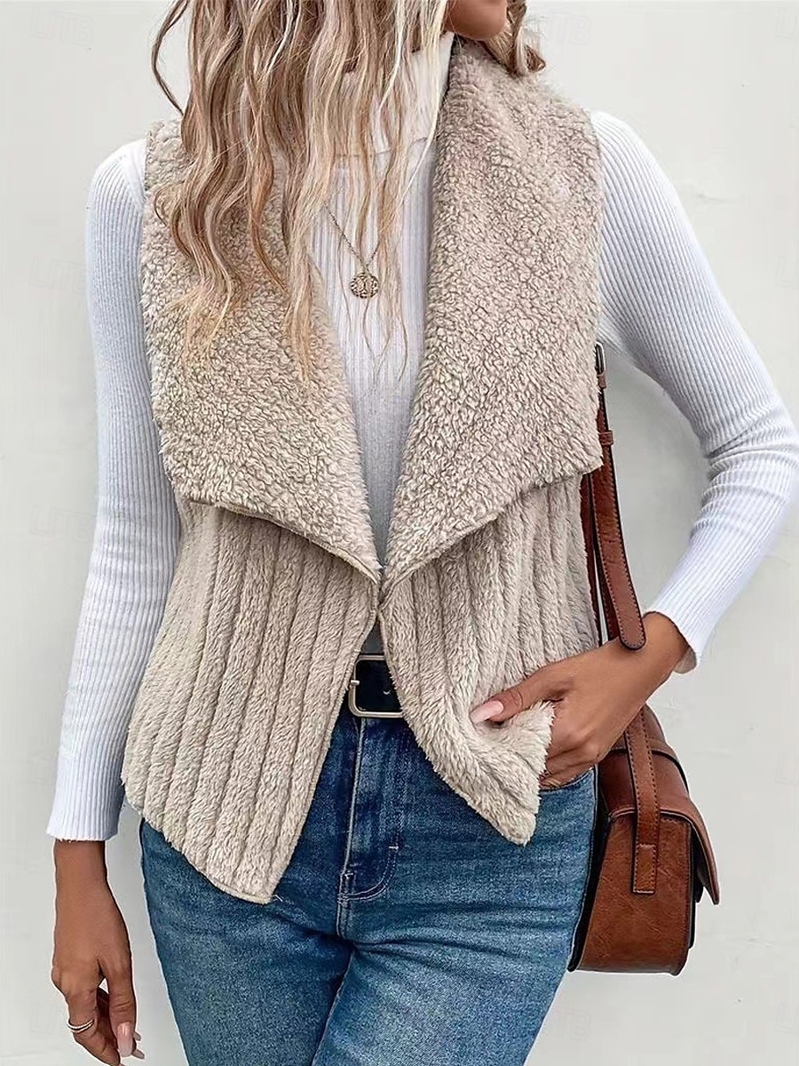 Femme Veste décontractée Extérieur Patchwork Couleur unie Coupe Vent Mode Standard Vêtements d'extérieur Sans Manches Automne gris rosé pâle S de 2025 ? $22.99 –P1