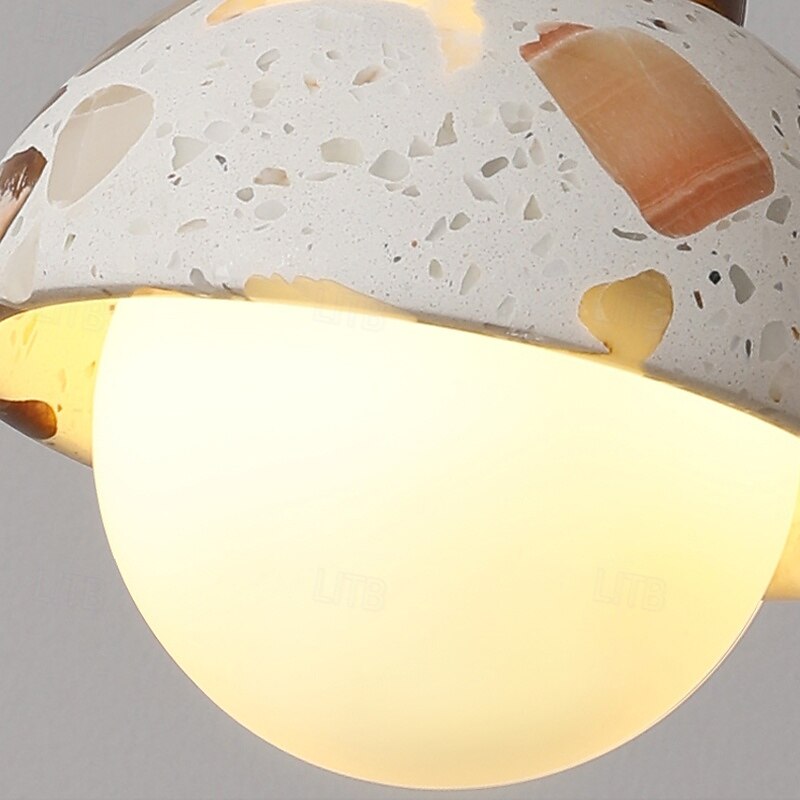 Stropní svítidlo do uličky ve stylu wabi-sabi bílé mramorové stropní svítidlo stropní lustr polozapuštěné stropní svítidlo 85-265v 2025 - $57.99 –P9