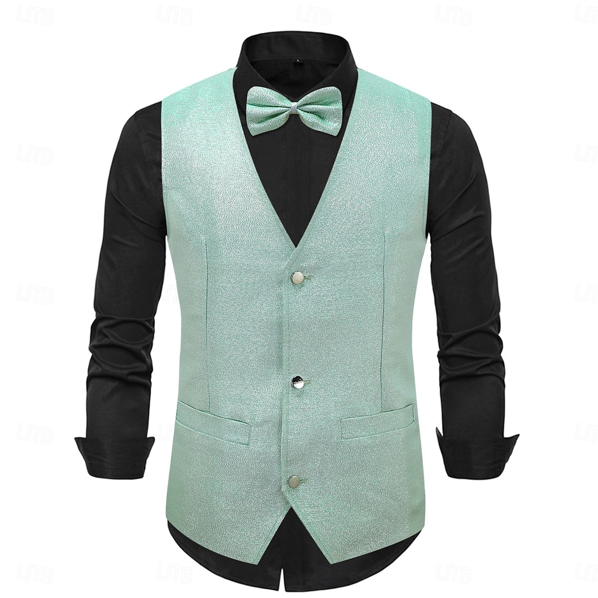 Retro Řvoucí 20s 20. léta 20. století Kamizelka Vesta Motýlek Velký Gatsby Gentleman Flitry Retro Pánské Vánoce předvečer Všech svatých Karneval Výkon loučení se svobodou nevěsty Festival Dospělé 2025 - $31.99 –P3