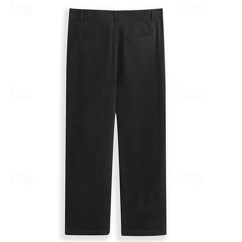 Herren Hose Hosen Chinesisch Chino Chino Hosen Freizeithose Knopf Vordertasche Glatt Komfort Weich Geschäft Täglich Ausgehen Modisch Strassenmode Hellkaki Schwarz Mikro-elastisch 2025 - $28.99 –P9
