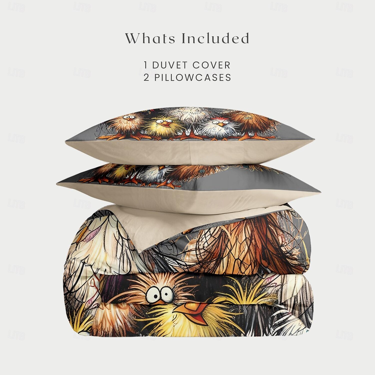 Rooster Funny Duvet Cover Set 100% Cotton Soft and Comfortable Bedding Set with Fun Rooster Print Cozy and Stylish Perfect for Bedroom Decor Easy Care and Machine Washable 2025 - $60.99 –P11