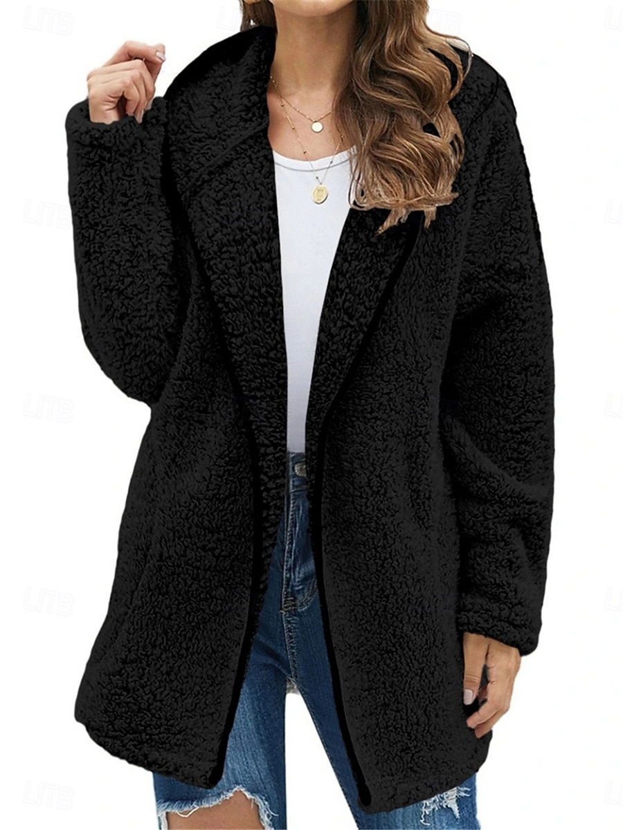 Per donna Cappotto invernale Giacca invernale Giacca in pile Esterno Strada Giornaliero Autunno Inverno Standard Cappotto Standard Tenere al caldo Traspirante Contemporaneo Moda Giacca Manica lunga del 2025 a $26.99 –P3