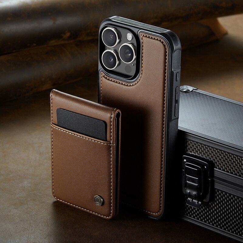 Phone Case For iPhone 16 Pro Max Plus iPhone 15 Pro Max Plus iPhone 14 13 12 11 Pro Max Plus Back Cover with Stand Holder Magnetic Support Wireless Charging Retro TPU PU Leather 2025 - $22.99 –P8