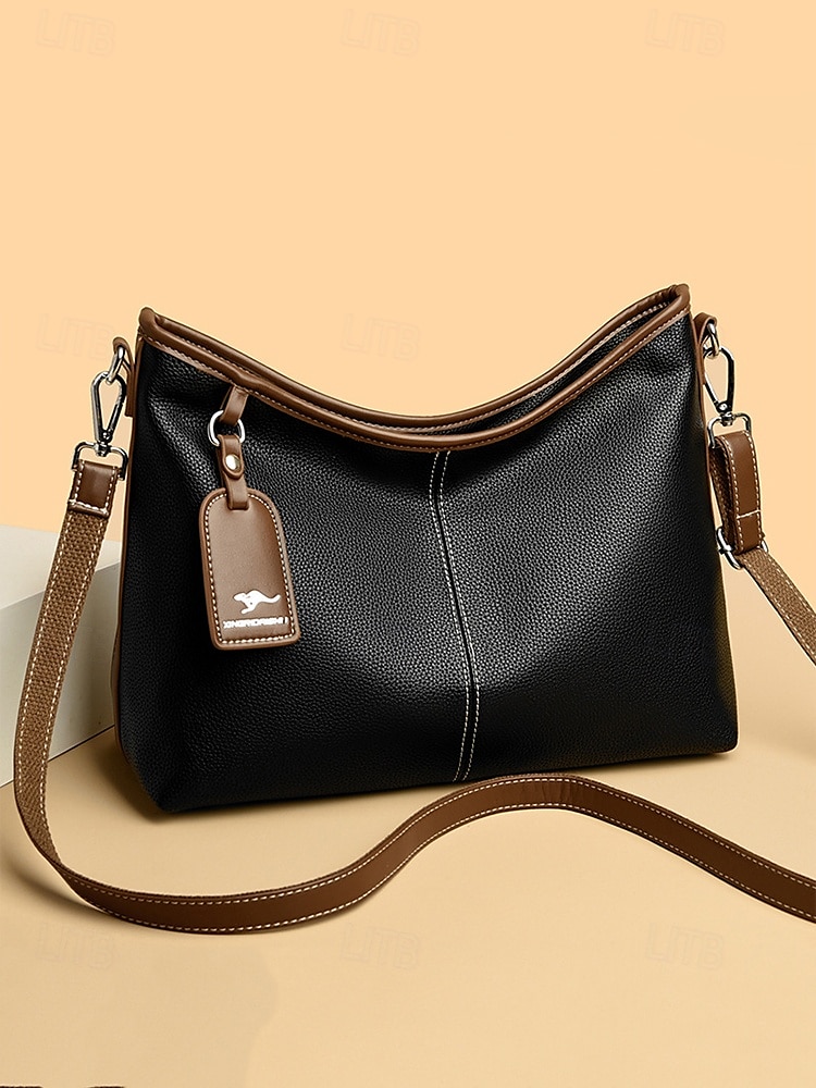 borsa hobo in similpelle verde con dettagli marroni, due tracolle regolabili per diversi stili di trasporto, versatile borsa a tracolla e a spalla per donna, ideale per lavoro, viaggi e uso quotidiano del 2025 a $32.99 –P2