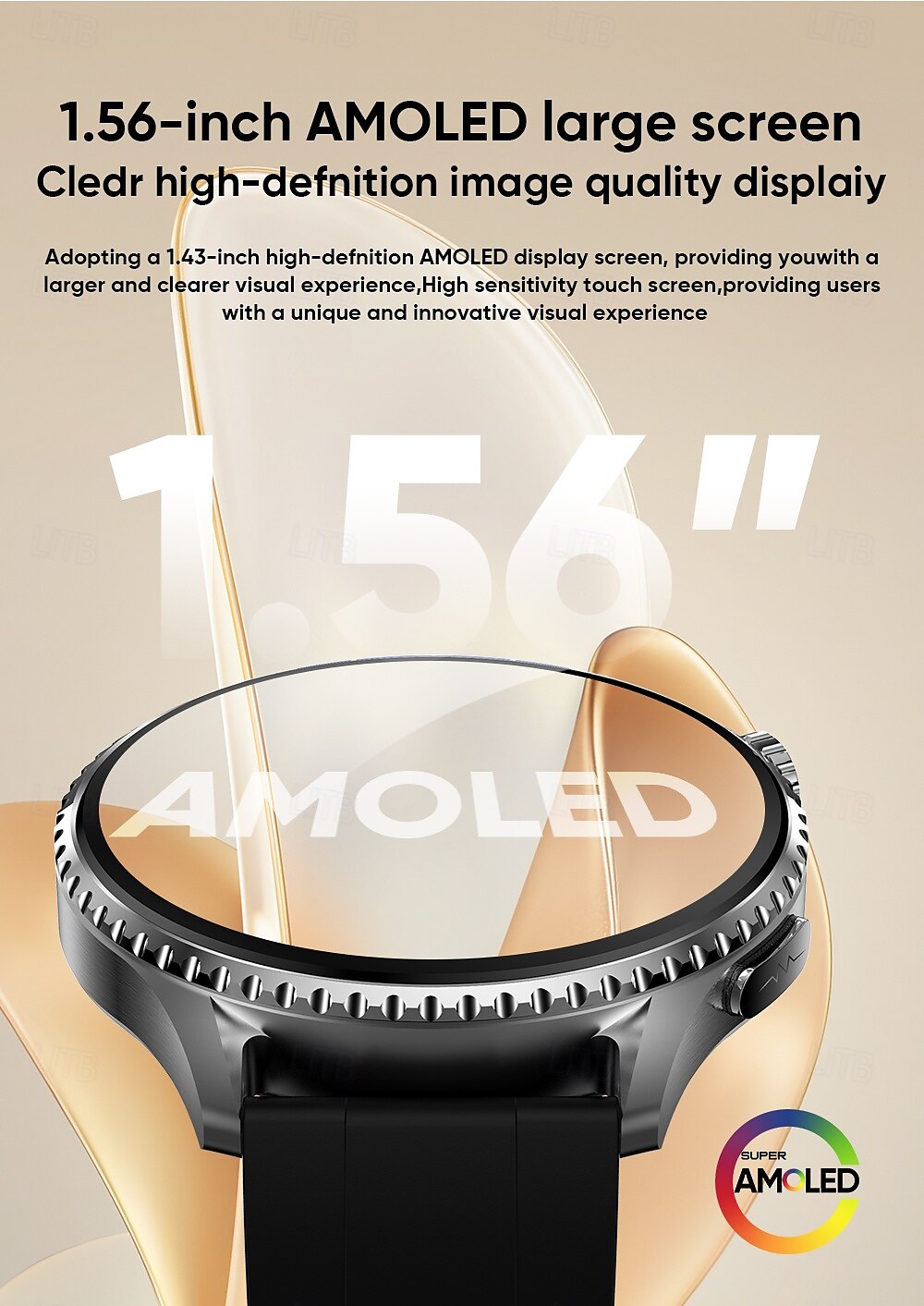 iMosi MT800 Smart Watch 1.56 inch Smartwatch Fitness Running Watch Bluetooth ECG+PPG Temperature Monitoring Pedometer Compatible with Android iOS Women Men Hands-Free Calls Waterproof Media Control 2025 - $78.99 –P3