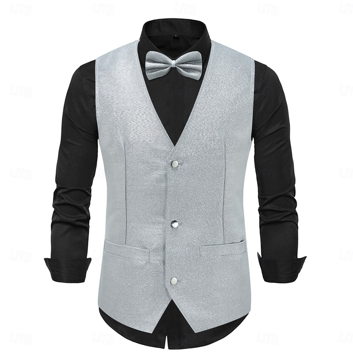 Retro Řvoucí 20s 20. léta 20. století Kamizelka Vesta Motýlek Velký Gatsby Gentleman Flitry Retro Pánské Vánoce předvečer Všech svatých Karneval Výkon loučení se svobodou nevěsty Festival Dospělé 2025 - $31.99 –P4
