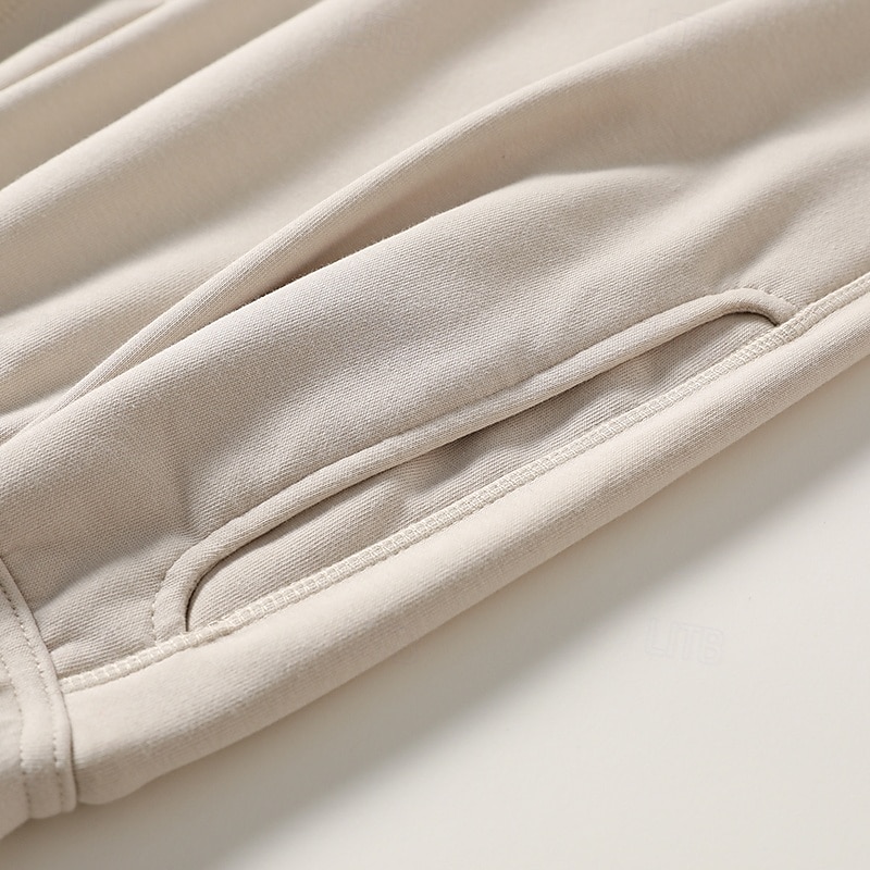 Herre Atletisk bukser Aktive bukser Aktiv Joggere Helfarge Full lengde utendørs Feriereise Hjem Sport Mote Navyblå Beige Mikroelastisk 2025 - $26.99 –P19