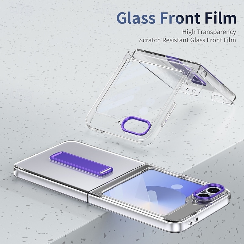 Phone Case For Samsung Galaxy Z Flip 7 Z Flip 6 Z Flip 5 Z Flip 4 Z Flip 3 Back Cover with Stand Holder Magnetic Support Wireless Charging Retro TPU PC 2025 - $24.99 –P3