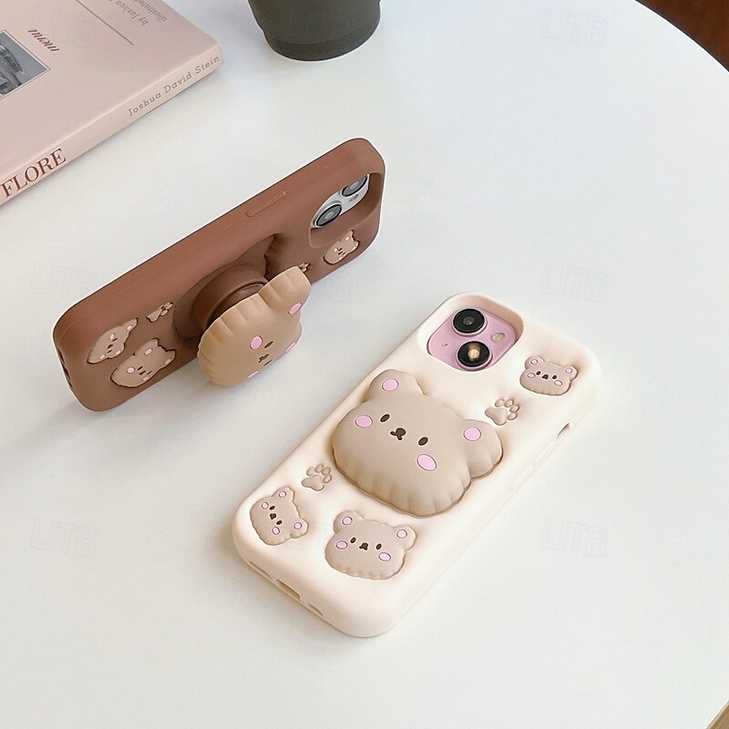 телефон Кейс для Назначение айфон 16 айфон 16 про айфон 16 про макс айфон 15 iPhone 15 Pro Max iPhone 14 Pro Max iPhone 13 12 Pro Max Кейс на заднюю панель со стендом Защита от удара Ретро Силикон 2025 - $16.99 –P4