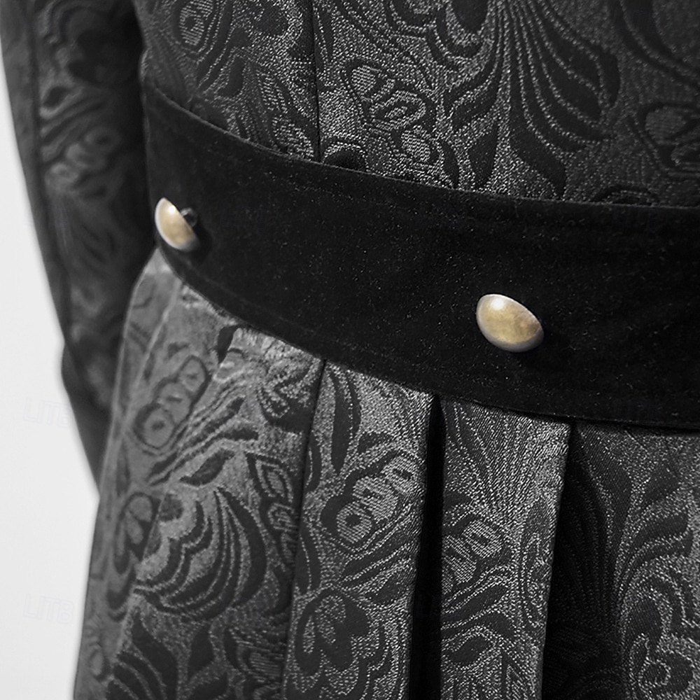 Punk y gótico Renacimiento siglo 17 Abrigo Chaqueta Gabardina Caballero Noble Hombre Víspera de Todos los Santos Carnaval Mascarada Evento / Fiesta Mascarada Feria del Renacimiento Adulto Chaqueta 2025 - $49.99 –P9