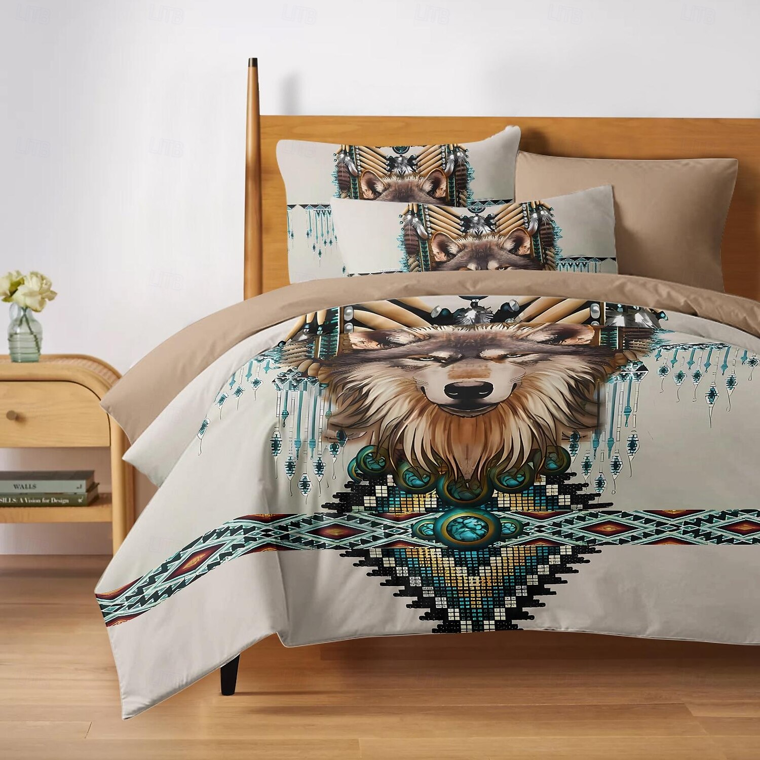 eläinten boheemityylinen pussilakanasetti 100% puuvillaa pehmeä hengittävä kangas boho eläinprintit pussilakana ja tyynyliinat hypoallergeeniset ihoystävällinen kestävä haalistumaton täydellinen boho-makuuhuoneeseen 2025 - $60.99 –P7