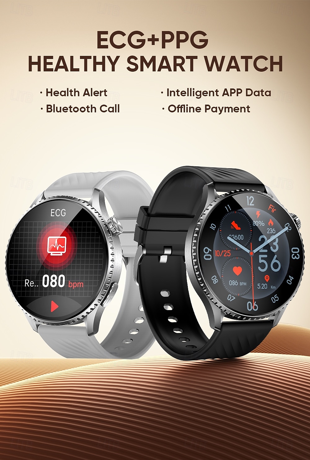 iMosi MT800 Smart Watch 1.56 inch Smartwatch Fitness Running Watch Bluetooth ECG+PPG Temperature Monitoring Pedometer Compatible with Android iOS Women Men Hands-Free Calls Waterproof Media Control 2025 - $78.99 –P1