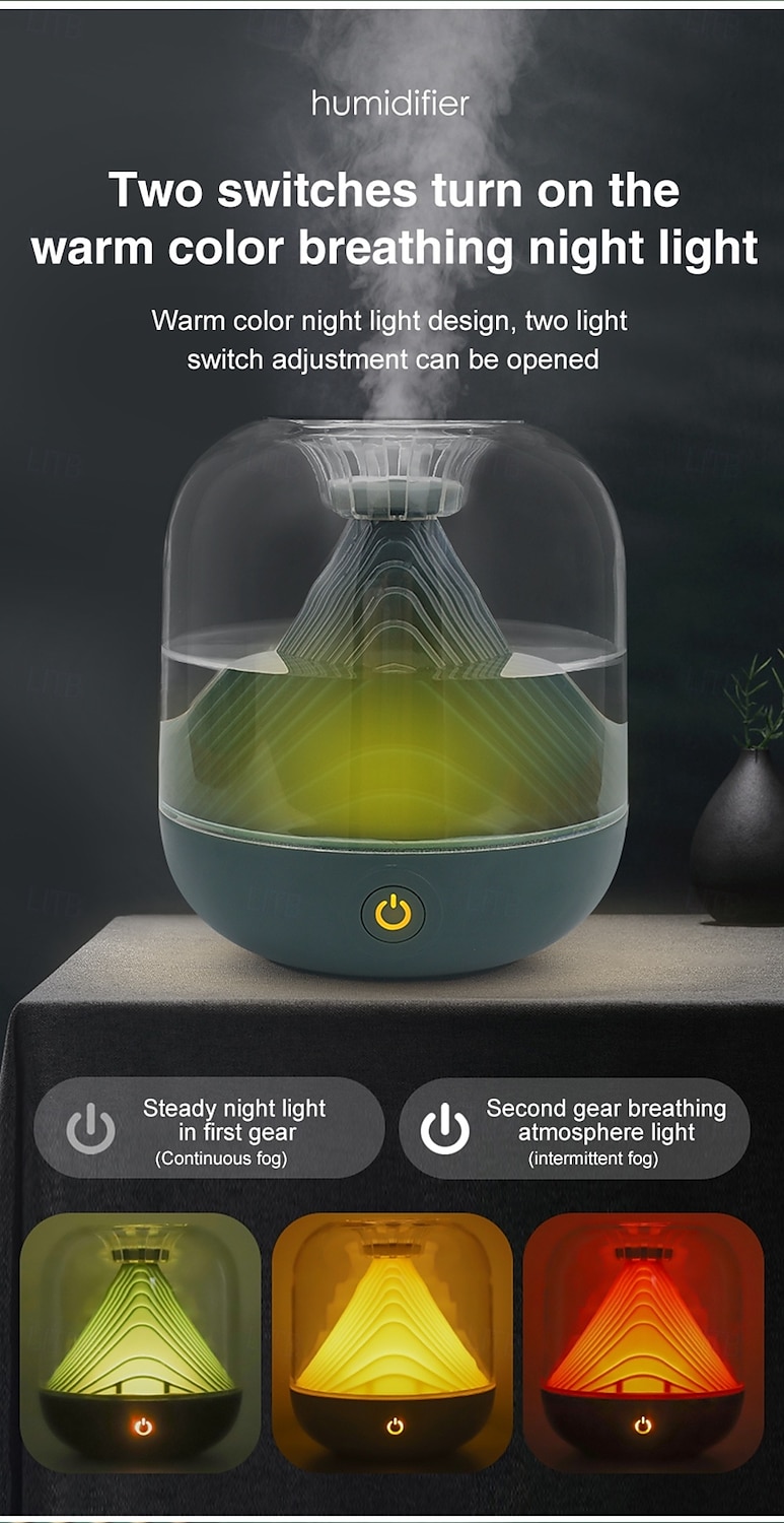 700ML Humidifier Desktop USB Aromatherapy Humidifier LED Night Light Air Diffuser Mist, Bedroom Air Purifier 2025 - $36.99 –P6
